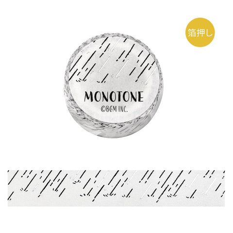 BGM Washi Tape - Foil Stamping Life - Monotone Rain