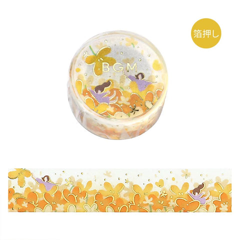 BGM Washi Tape - Foil Stamping - Flower Story - Flower Blizzard