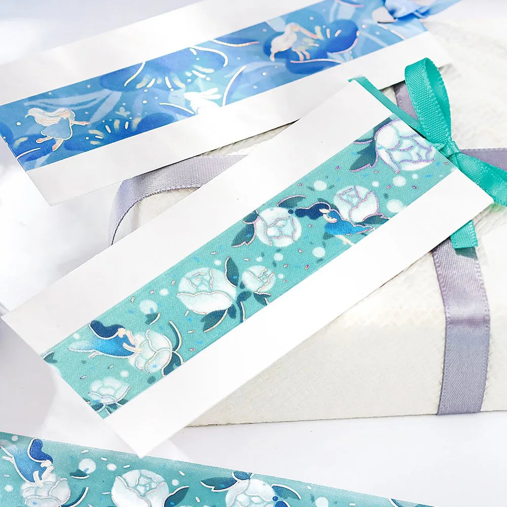 BGM Washi Tape - Foil Stamping - Flower Story - Blue Dream