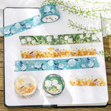 BGM Washi Tape - Foil Stamping - Flower Story - Blue Dream