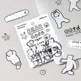 BGM YURUKU IKO-YO! Mixed Flake Sticker - Bear Cafe