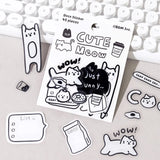 BGM YURUKU IKO-YO! Mixed Flake Sticker - Cute Meow