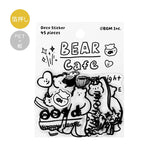 BGM YURUKU IKO-YO! Mixed Flake Sticker - Bear Cafe