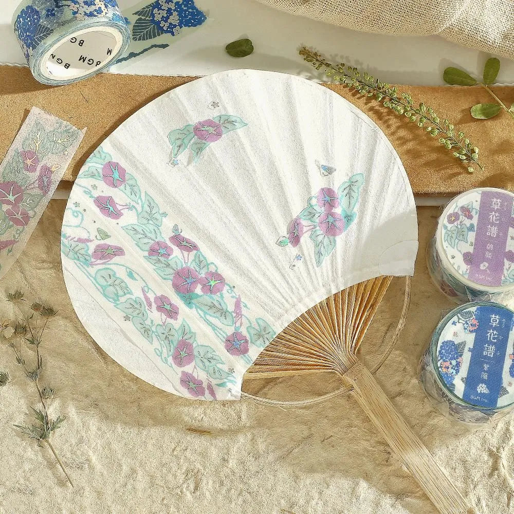 BGM Washi Tape - Foil Stamping - Kusahanafu - Morning Glory (Coming Soon)