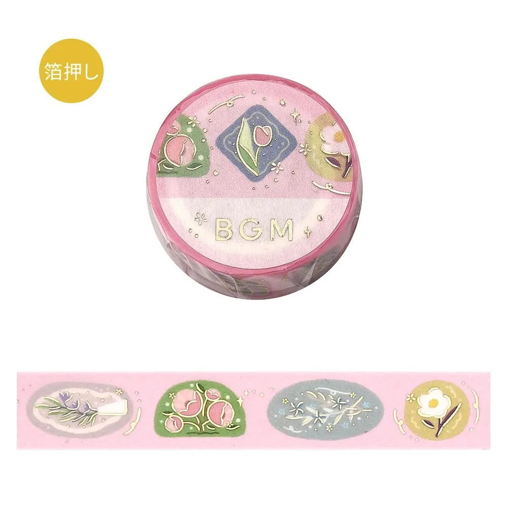 BGM Life Washi Tape - Foil Stamping - Flower Brooch (Coming Soon)