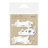 Midori Point Sticky Notes - Cat Stretching