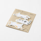 Midori Point Sticky Notes - Cat Stretching