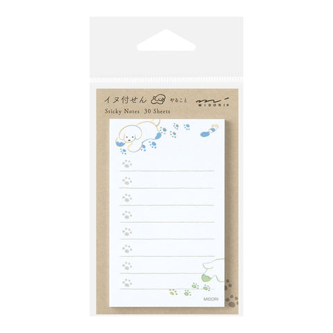 Midori To-do Sticky Notes - Dog - White