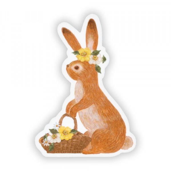 NB Die-cut Sticker - Ressa - A Rabbit with a Floral Ornament (Coming Soon)