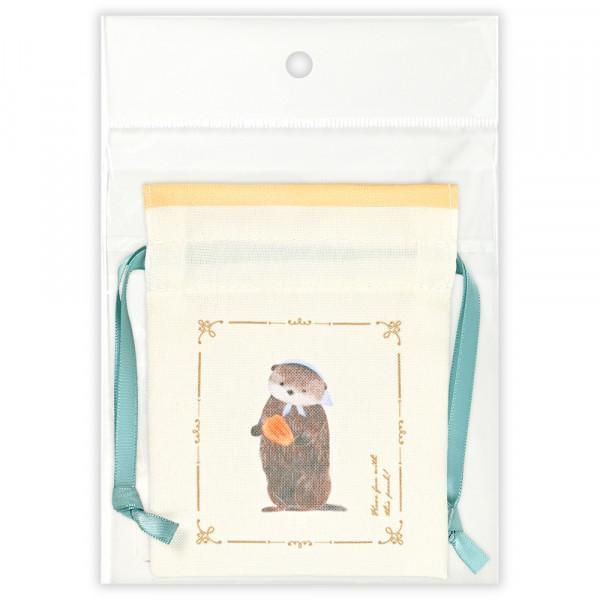 NB Mini Drawstring Pouch - Ressa - A Sea Otter and Shell Madeleines (Coming Soon)