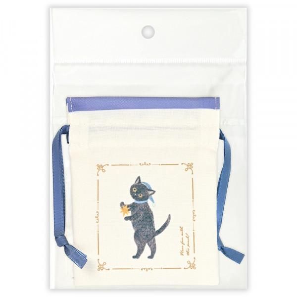 NB Mini Drawstring Pouch - Ressa - The Cat Who Stays Up Late  (Coming Soon)