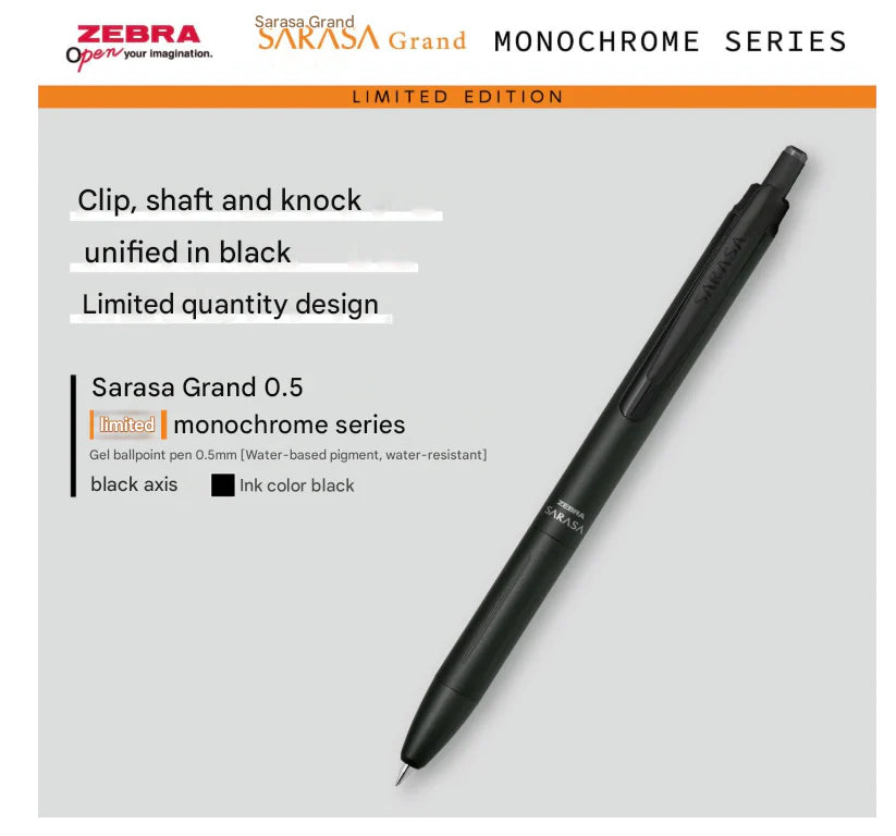 Zebra SARASA - Monochrome Series - Black Set - Limited Edition