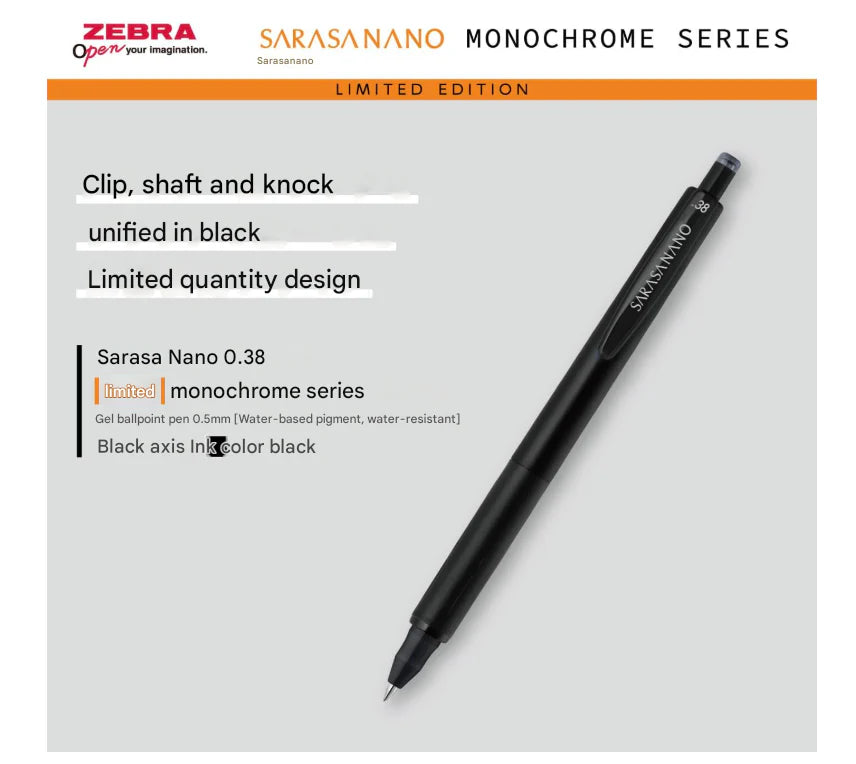 Zebra SARASA - Monochrome Series - Black Set - Limited Edition