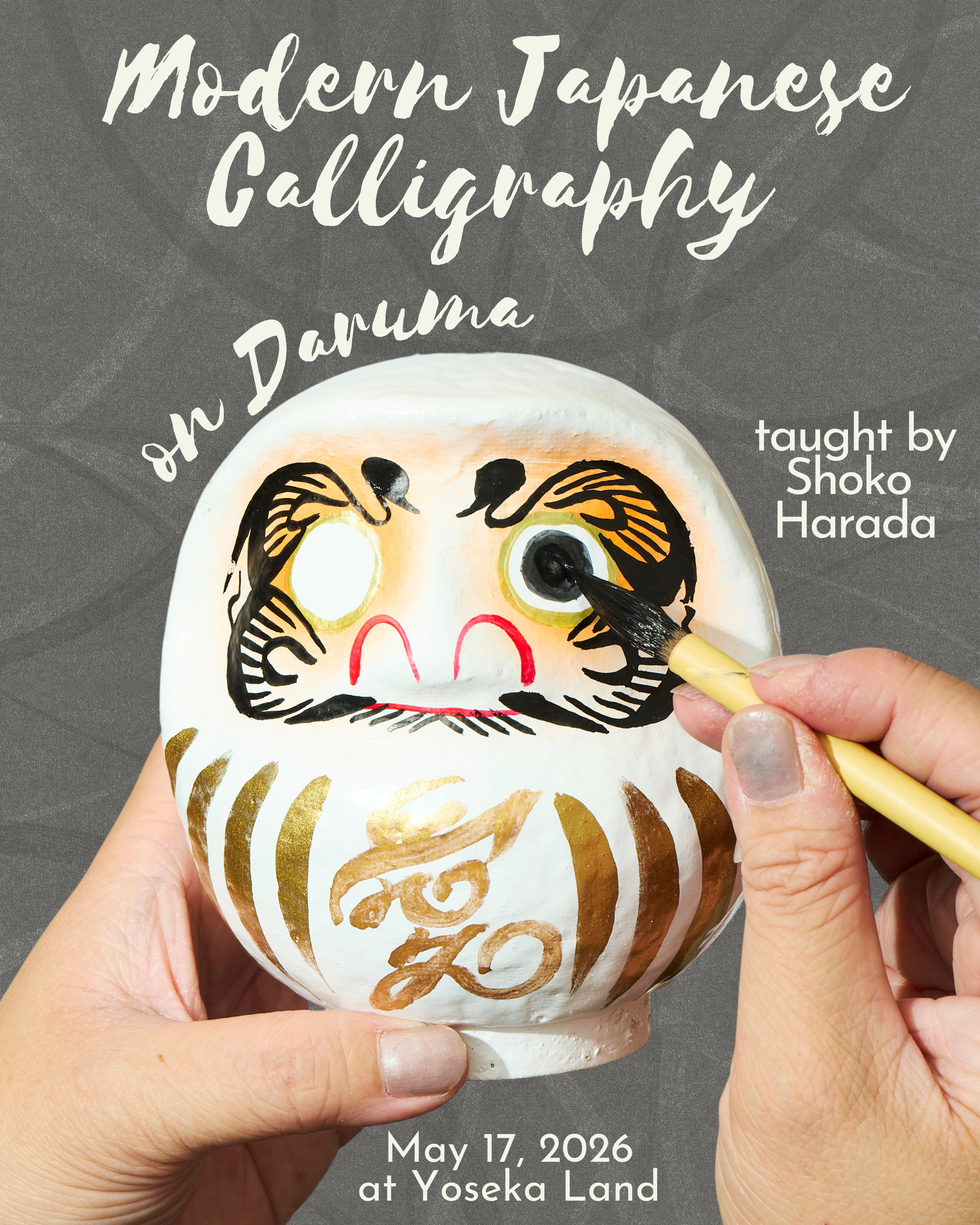 Modern Japanese Calligraphy on Daruma with Shoko Harada - May 17th, 2026