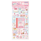 Kamio Wakuwaku Picture Book Puffy Sticker - Sweets