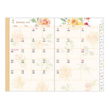 Midori Pocket Diary 2025 - Flowers - Mini