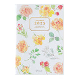 Midori Pocket Diary 2025 - Flowers - B6