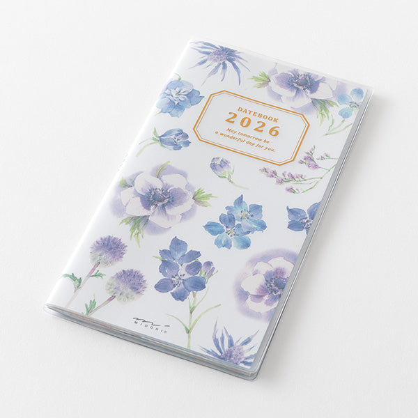 Midori Pocket Diary 2026 - Country Time Flowers - Slim