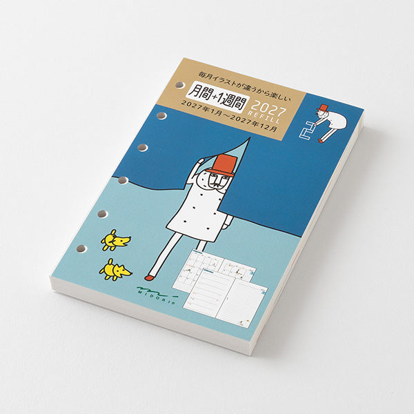 Midori Refill 2027 - Ojisan - B7 - Weekly – Yoseka Stationery