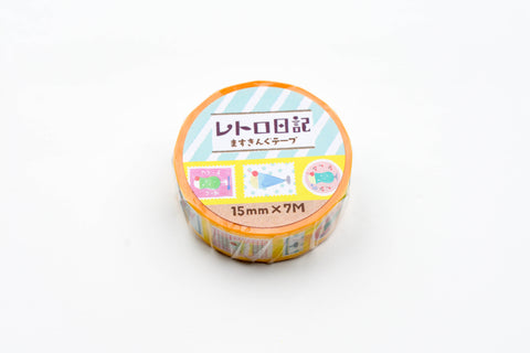 Furukawa Paper Retro Diary Washi Tape - Soda Stamps