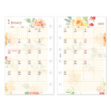 Midori Refill 2025 - Floral Pattern - B7 - Weekly