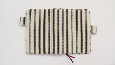 Hobonichi Techo Cover 2025 - Lined Fabric: Herringbone (Ivory x Black) - A6