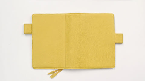 Hobonichi Techo Cover 2025 - Leather: Brilliant Yellow - A6