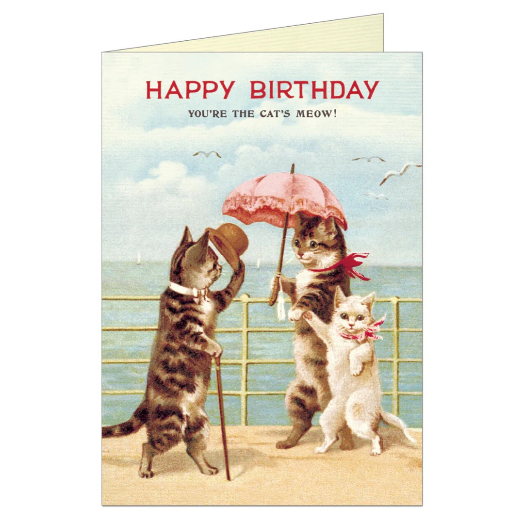 Happy Birthday Cat's Meow Greeting Card