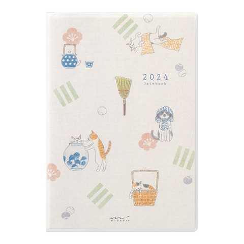 Midori Pocket Diary 2024 - Cat - B6