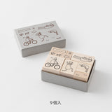 Midori Ojisan 30th Anniversary Wooden Stamp - Set B