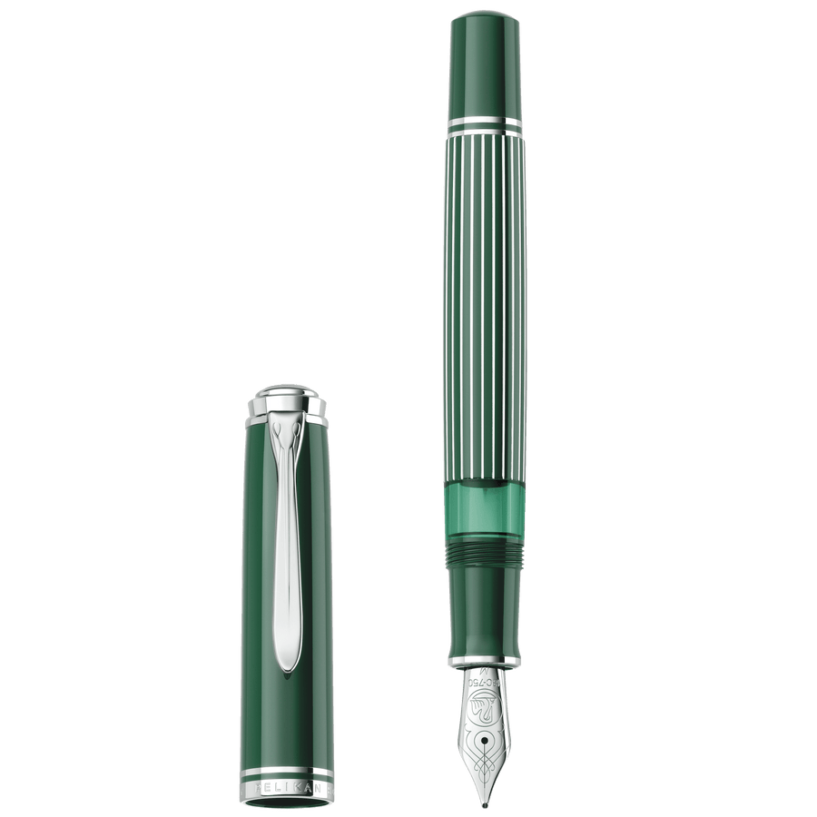 Pelikan M815 Fountain Pen - Souverän - Metal Striped - Green - Special Edition (Coming Soon)