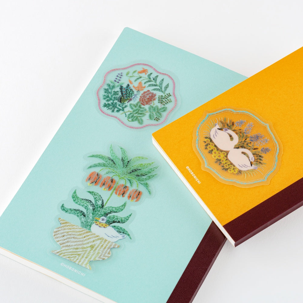 Hobonichi 2026 Transparent Embroidery Sticker Set - iyo okumi: My Garden