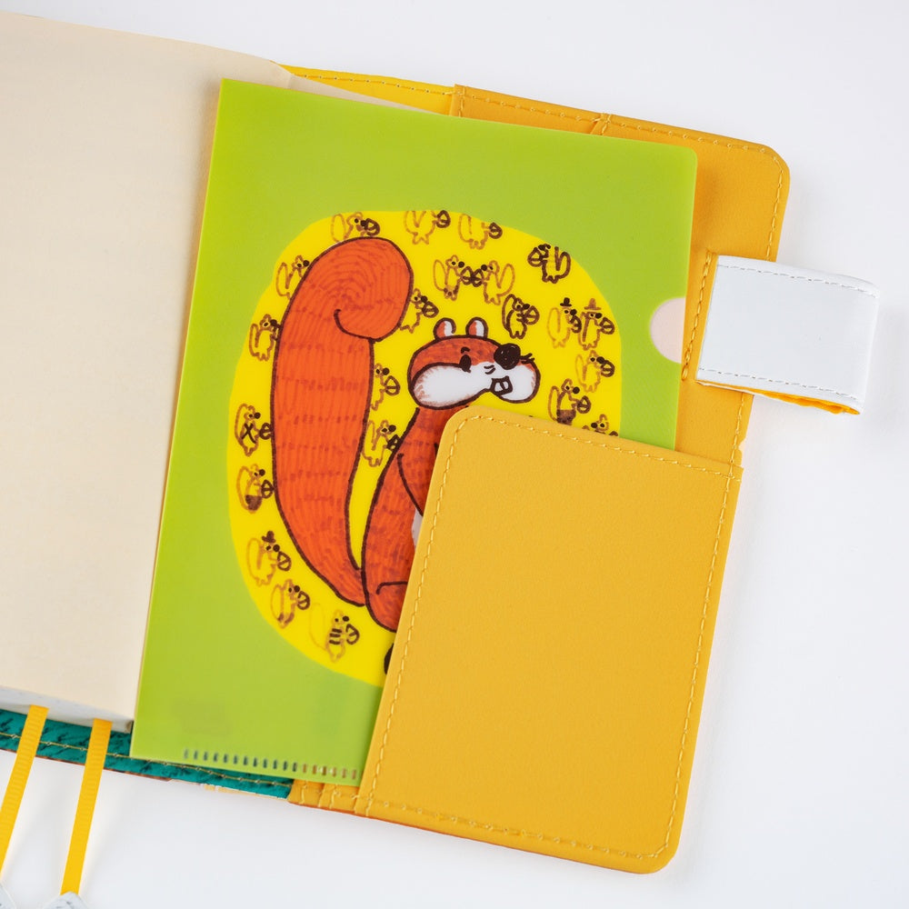 Hobonichi 2026 Folder Set of 3 - 100%ORANGE: Squirrel’s Moving Day - A6 Size