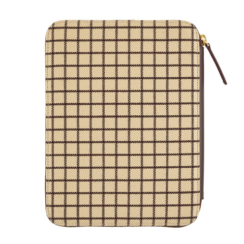 Hobonichi Cousin Cover 2025 - Taut Zipped (Cafe au Lait Plaid) - A5