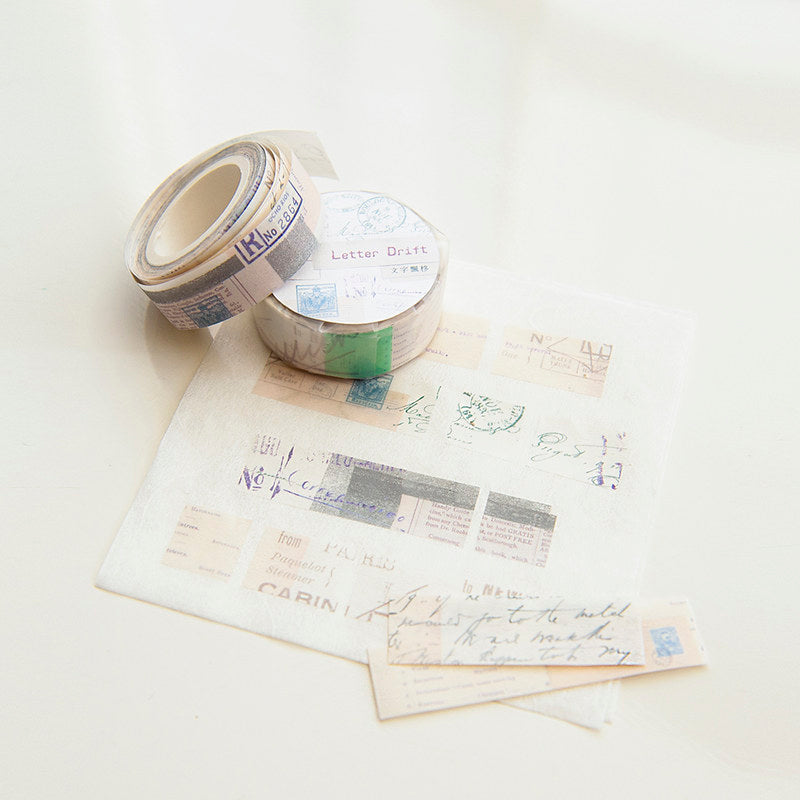 MU Shape Tear Washi Tape - #1 Letter Drift (Coming Soon)