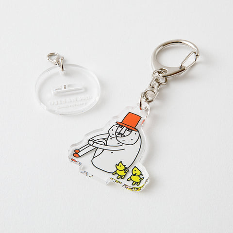 Midori Ojisan 30th Anniversary Acrylic Keychain - Sit Cross-Legged