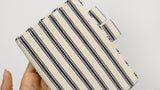 Hobonichi Techo Cover 2025 - Lined Fabric: Herringbone (Ivory x Black) - A6