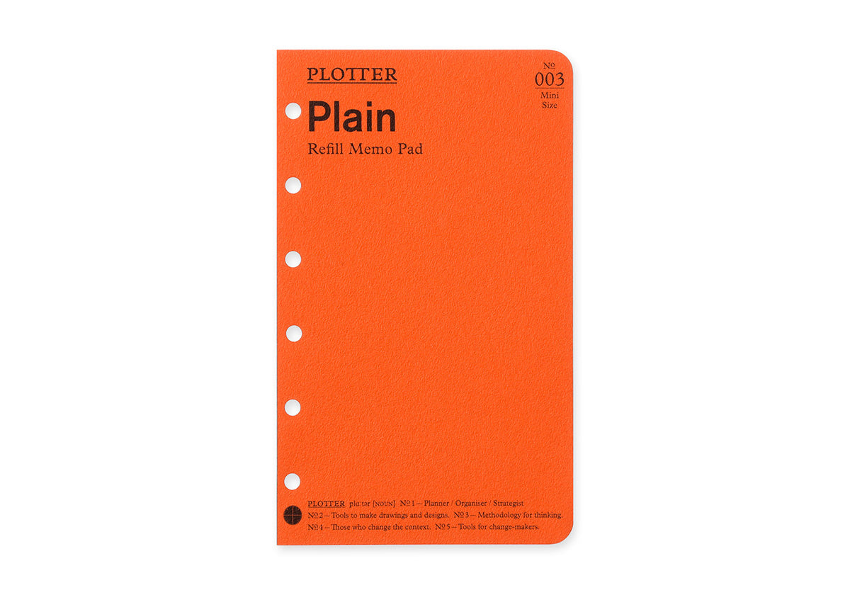 PLOTTER Refill Memo Pad - Mini Size