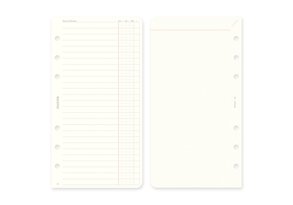 Raymay Fujii 2024 Keyword Planner Refill - Bible Size (3.9x6.7") Monthly Layout, Dec 2023 - Mar 2025