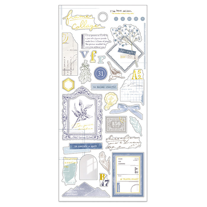 Mind Wave Sticker Sheet - Frame Collage - Blue