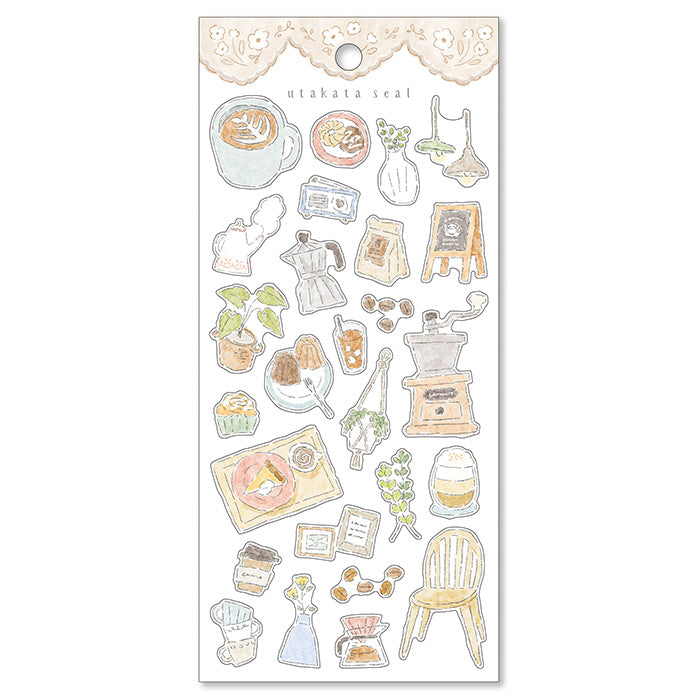 Mind Wave Sticker Sheet - Utakata - Coffee