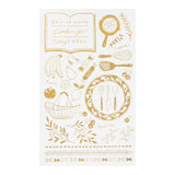 Midori Foil Transfer Stickers for Journaling - Kitchen