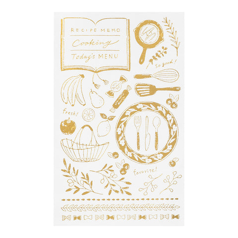 Midori Foil Transfer Stickers for Journaling - Kitchen