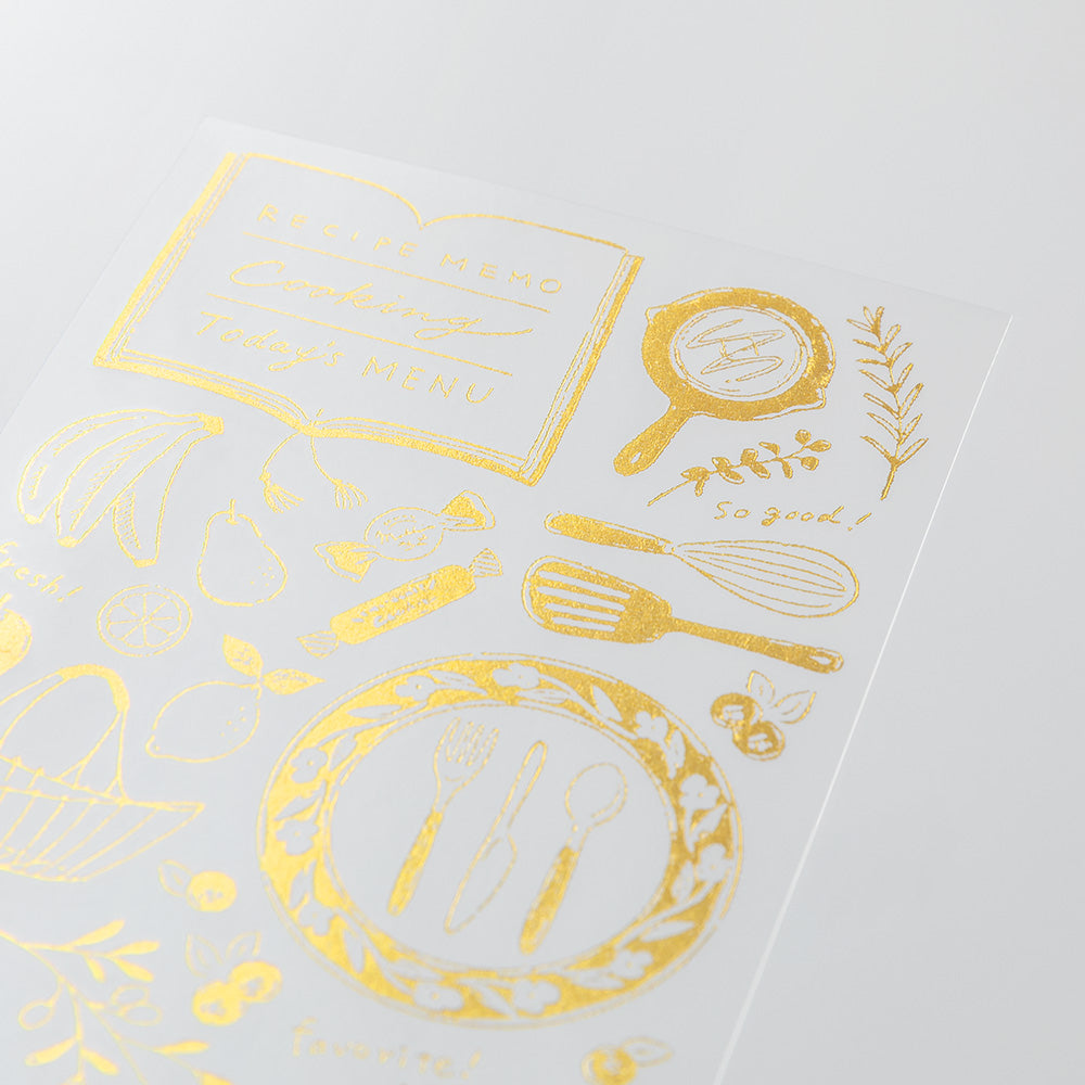 Midori Foil Transfer Stickers for Journaling - Kitchen