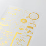 Midori Foil Transfer Stickers for Journaling - Coffee