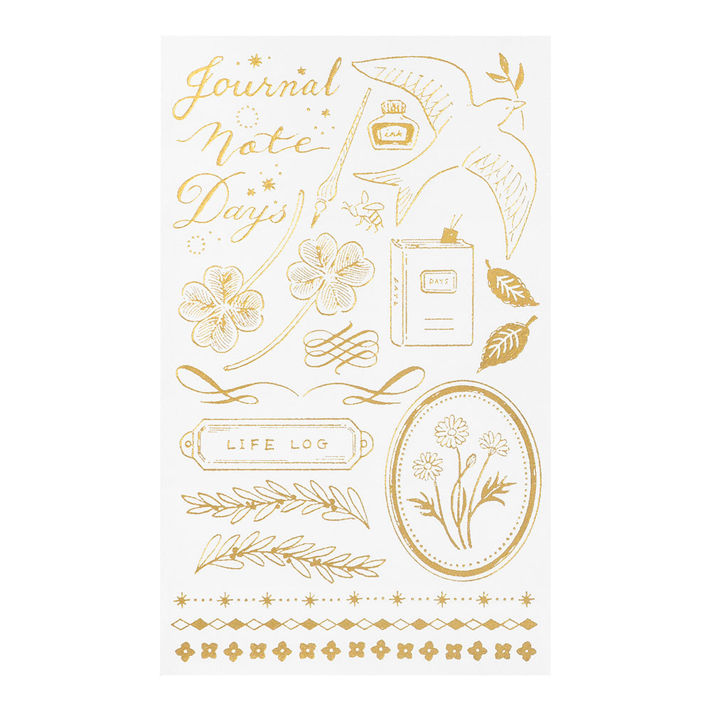 Midori Foil Transfer Stickers for Journaling - Motif Record