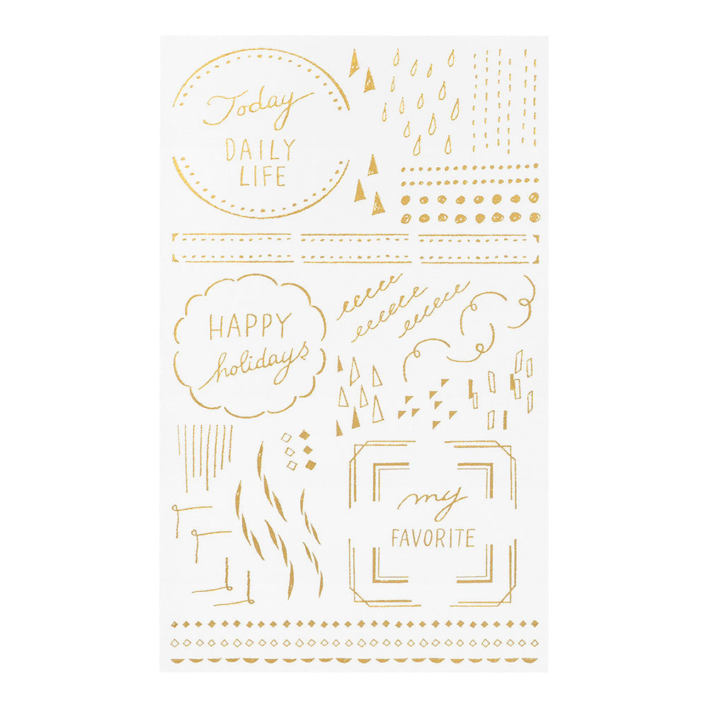 Midori Foil Transfer Stickers for Journaling - Geometric Patterns