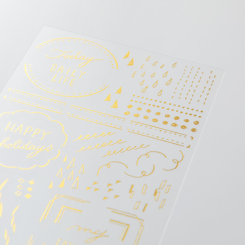 Midori Foil Transfer Stickers for Journaling - Geometric Patterns