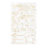 Midori Foil Transfer Stickers for Journaling - Sea Creatures