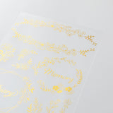 Midori Foil Transfer Stickers for Journaling - Flower